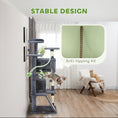 Load image into Gallery viewer, 54" Cat Tree, Cat Tower for Indoor Cats with Scratching Posts, Cat Condos, Bed, Platforms, Ramp, Toy Ball, Cat Activity Center, Dark Grey