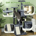 Load image into Gallery viewer, 54" Cat Tree, Cat Tower for Indoor Cats with Scratching Posts, Cat Condos, Bed, Platforms, Ramp, Toy Ball, Cat Activity Center, Dark Grey