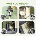 Load image into Gallery viewer, 54" Cat Tree, Cat Tower for Indoor Cats with Scratching Posts, Cat Condos, Bed, Platforms, Ramp, Toy Ball, Cat Activity Center, Dark Grey