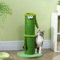 Load image into Gallery viewer, Cat Scratching Post for Indoor Cats, 63cm Tall Cat Scratcher Post with Sisal Rope Cover, Large Base, Green