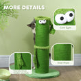 Load image into Gallery viewer, Cat Scratching Post for Indoor Cats, 63cm Tall Cat Scratcher Post with Sisal Rope Cover, Large Base, Green