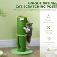 Load image into Gallery viewer, Cat Scratching Post for Indoor Cats, 63cm Tall Cat Scratcher Post with Sisal Rope Cover, Large Base, Green