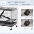Load image into Gallery viewer, PawHut 50" 5-Tier Small Animal Cage, Ferret Cage, Large Chinchilla Cage with Hammock Accessory & Heavy-Duty Steel Wire, Small Animal Habitat with 6 Doors, Removable Tray, Silver