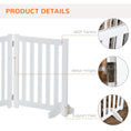 Load image into Gallery viewer, 23.5"H Foldable Dog Gate with Door, 4 Panels Freestanding Pet Gate Barriers Indoor with Support Feet, Puppy Fence for Small Dogs, White