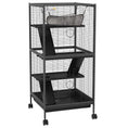 Load image into Gallery viewer, 4-Tier Rolling Small Animal Cage, Deluxe Guinea Pig Cage, Ferret Cage for Mink Chinchilla Kitten Rabbit, Small Pet Play House with Hammock Platform, Ramp, Removable Tray, Charcoal Grey