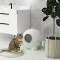Load image into Gallery viewer, PawHut Hooded Cat Litter Box, Large Kitty Litter Pan with Lid, Scoop, Leaking Sand Pedal, Top Handle, Light Green