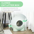 Load image into Gallery viewer, PawHut Hooded Cat Litter Box, Large Kitty Litter Pan with Lid, Scoop, Leaking Sand Pedal, Top Handle, Light Green
