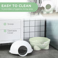 Load image into Gallery viewer, PawHut Hooded Cat Litter Box, Large Kitty Litter Pan with Lid, Scoop, Leaking Sand Pedal, Top Handle, Light Green
