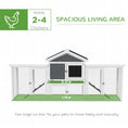 Load image into Gallery viewer, Large Chicken Coop with Run Garden Hen House Poultry Coops Cages with Nesting Box Wooden 204 x 85 x 93cm, Grey