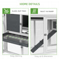 Load image into Gallery viewer, Large Chicken Coop with Run Garden Hen House Poultry Coops Cages with Nesting Box Wooden 204 x 85 x 93cm, Grey