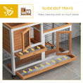 Gallery viewerに画像を読み込む, Wooden Indoor Rabbit Hutch, Guinea Pig House, Bunny Small Animal Cage With Wheels, Enclosed Run 110 x 50 x 86 cm, Yellow