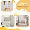 Load image into Gallery viewer, Pressure Fit Dog Stair Gate No Drilling Safety Gate Auto Close for Doorways, Hallways, 74-100cm Adjustable, 78cm Tall, White