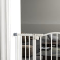 Load image into Gallery viewer, Pressure Fit Dog Stair Gate No Drilling Safety Gate Auto Close for Doorways, Hallways, 74-100cm Adjustable, 78cm Tall, White