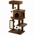 Charger l'image dans la visionneuse de la galerie, Cat Tree for Large Cat Adults, 41 Inch Cat Tower for Indoor Cats w/ Scratching Posts, Cat Bed, Condo, Jumping Platforms, Toy Balls, Leopard Print