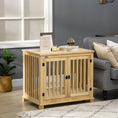 Load image into Gallery viewer, Wooden Dog Crate End Table w/ Double Doors, Furniture Style Dog Crate for Medium Dogs, Indoor Use w/ Soft Washable Cushion