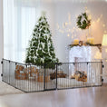 Load image into Gallery viewer, Dog Playpen DIY Adjustable, Puppy Play Pen Dog Fences Indoor with Automatically Close Lock, Pet Door for Doorway Stair, Fireplace Christmas Tree Barrier, 8-Panel, 30''H