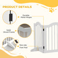 Load image into Gallery viewer, 24"H Foldable Dog Gate, 5 Panels Freestanding Pet Gate Barriers Indoor with Support Feet, Puppy Fence for Small Dogs, White