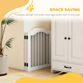 Load image into Gallery viewer, 24"H Foldable Dog Gate, 5 Panels Freestanding Pet Gate Barriers Indoor with Support Feet, Puppy Fence for Small Dogs, White
