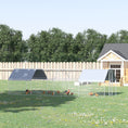 Load image into Gallery viewer, PawHut Large Chicken Coop Metal Chicken Run with Waterproof and Anti-UV Cover, Flat Shaped Walk-in Fence Cage Hen House for Outdoor and Yard Farm Use, 1.3" Tube Diameter, 9' x 24' x 6.5'