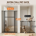 Load image into Gallery viewer, 55" Extra Tall Pet Gate for Cats and Dogs, 30-41" Wide Adjustable Pressure Mounted Baby Gate for Doorways, Hallways, Stairs, Includes 2 Extensions, No Drilling, Auto Close