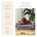 Load image into Gallery viewer, Dog Sofa Bed for XS-Sized Dogs, Cat Sofa with Soft Cushion, Pet Chair Lounge with Washable Cover, Removable Legs, Wooden Frame - Grey