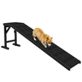 Load image into Gallery viewer, PawHut Dog Ramp for Bed, Pet Ramp for Dogs with Non-Slip Carpet and Top Platform, 74" x 16" x 25", Black