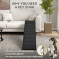 Load image into Gallery viewer, PawHut Dog Ramp for Bed, Pet Ramp for Dogs with Non-Slip Carpet and Top Platform, 74" x 16" x 25", Black