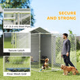 Load image into Gallery viewer, Outdoor Dog Kennel with Waterproof & UV-Resistant Cover, Dog Run with Secure Lock for Small Medium Large Dogs, 13.1' x 7.5' x 7.5'