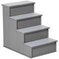 Load image into Gallery viewer, PawHut Pet Stairs, Small Pet Steps with Cushioned Removable Covering for Dogs and Cats Up To 22 Lbs., Grey