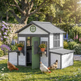 Load image into Gallery viewer, Wooden Chicken Coop, Hen House for 2-4 Hens, Outdoor Playhouse Poultry Cage with 2 Nesting Boxes, Waterproof Roof, Windows, Chicken Hutch for Farm Backyard, 72" x 50" x 54", White