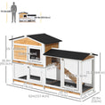 Load image into Gallery viewer, 2-tier Wood Rabbit Hutch Backyard Bunny Cage Small Animal House w/ Ramp and Outdoor Run, Yellow