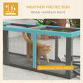 Load image into Gallery viewer, Outdoor Cat Tunnel, 59" Wooden Play Cat Enclosure, Extendable Pet Run with 3 Doors, for Indoor and Outdoor Use, for Kitty, Puppy, Gray
