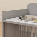 Load image into Gallery viewer, Elevated Dog Bowls with Storage, Raised Dog Bowl Stand with 2 Stainless Steel Food Dishes and Slow Feeder, Pet Feeding Station for Large Breeds, Gray