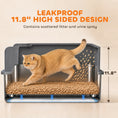 Load image into Gallery viewer, Stainless Steel Sifting Litter Box for Pine Pellets, Large Metal Litter Box with Sifter Tray, High-Sided, Anti-Leakage, Odor Control, Litter Pedal, Metal Scoop, 10 Pee Pads, 22.8"x14.6"x11.8"
