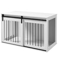 Load image into Gallery viewer, Dog Crate Furniture, 46.5" Dog Crate End Table Indoor Dog House for Extra Large Dogs, with Sliding Door, Lock, White