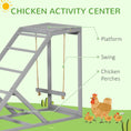 Load image into Gallery viewer, Chicken Activity Play Set with Swing, Chicken Coop Toy with Ladder, Platform for 2 Chickens, Hens, Grey