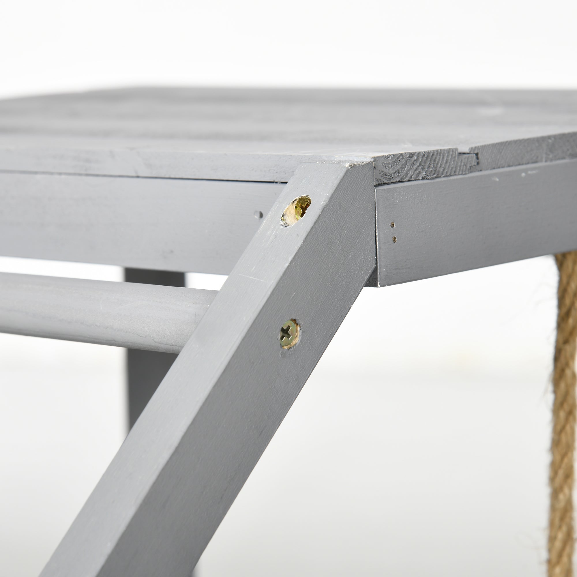 PawHut Chicken Activity Play for Healthy & Happy Animals, Swing Set with Chicken Perches & Hen Ladder, Chicken Coop Toy, Gray