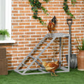 Load image into Gallery viewer, Chicken Activity Play Set with Swing, Chicken Coop Toy with Ladder, Platform for 2 Chickens, Hens, Grey