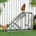 Load image into Gallery viewer, Chicken Activity Play Set with Swing, Chicken Coop Toy with Ladder, Platform for 2 Chickens, Hens, Grey