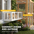 Load image into Gallery viewer, Outdoor Cat Tunnel with Extendable Design, 79" L Wooden Cat Run with Weather Protection, Connecting Inside and Outside, for Deck Patios, Balconies, White