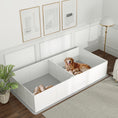 Load image into Gallery viewer, PawHut Whelping Box for Dogs and Puppies, Dog Whelping Box with Washable Waterproof Pee Pad & Adjustable Door for Large, Medium and Small Dogs, White, 96" x 47" x 19"