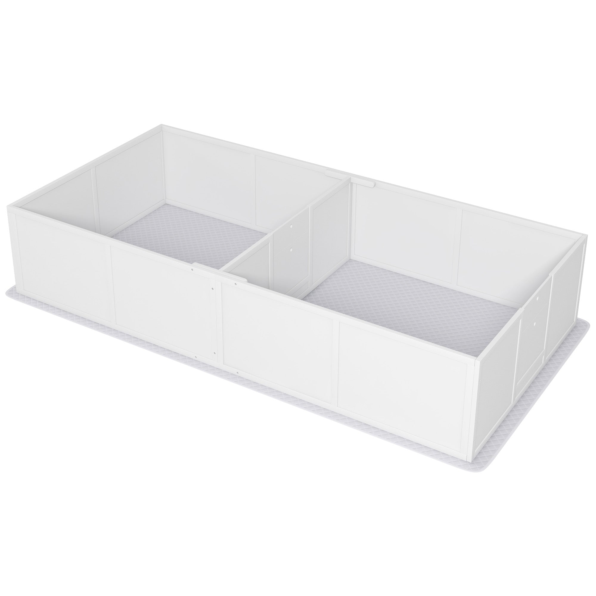 PawHut Whelping Box for Dogs and Puppies, Dog Whelping Box with Washable Waterproof Pee Pad & Adjustable Door for Large, Medium and Small Dogs, White, 96" x 47" x 19"