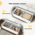 Load image into Gallery viewer, PawHut Whelping Box for Dogs and Puppies, Dog Whelping Box with Washable Waterproof Pee Pad & Adjustable Door for Large, Medium and Small Dogs, White, 96" x 47" x 19"