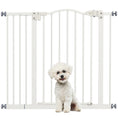 Load image into Gallery viewer, 29"-37" Wide Dog Gate with Door, Pressure Fit, Auto Close, Double Locking for Doorways Hallways Stairs, 31" Tall, White