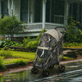 Load image into Gallery viewer, Dog Stroller with Rain Cover, Foldable Dog Pram, 4 Wheels Pet Pushchair with Safety Leashes, for Small, Miniature Dogs, Cats - Khaki