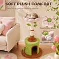 Load image into Gallery viewer, Cat Tree for Indoor Kittens, 88cm Flower Cat Tower with Condo & Bed, Scratching Post, 2 Toy Balls and 2 Crinkle Leaves, Kitty Activity Centre for Playing and Resting