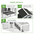 Load image into Gallery viewer, 69" Chicken Coop Wooden Hen House Rabbit Hutch Poultry Cage Pen Outdoor Backyard with Outdoor Run Nesting Box Removable Tray Waterproof Asphalt Roof Lockable Door Grey