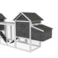 Load image into Gallery viewer, PawHut Dual Wooden Chicken Coop with Garden Bed, Large Outdoor Hen House with Nesting Boxes Removable Trays, Ramps Run, for Garden Backyard, 123" x 27.5" x 42.5", Dark Gray
