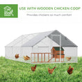 Load image into Gallery viewer, Chicken Run Galvanised Walk-in Chicken Coop Hen Poultry House Cage Rabbit Hutch Pet Playpen Garden w/ Water-Resist Cover, 3 x 6 x 2m