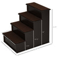Load image into Gallery viewer, PawHut Pet Stairs, Small Pet Steps with Cushioned Removable Covering for Dogs and Cats Up To 22 lbs. , Brown